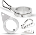 BONWIN 1.5" Flag Pole Rings, 2 Pcs Aluminum Alloy Spinning Flag Pole Ring Clips Swivels, 360° Rotating Anti Wrap Flagpole Ring Hardware with Stainless Steel Carabiners for 1.26-1.5" Diameter