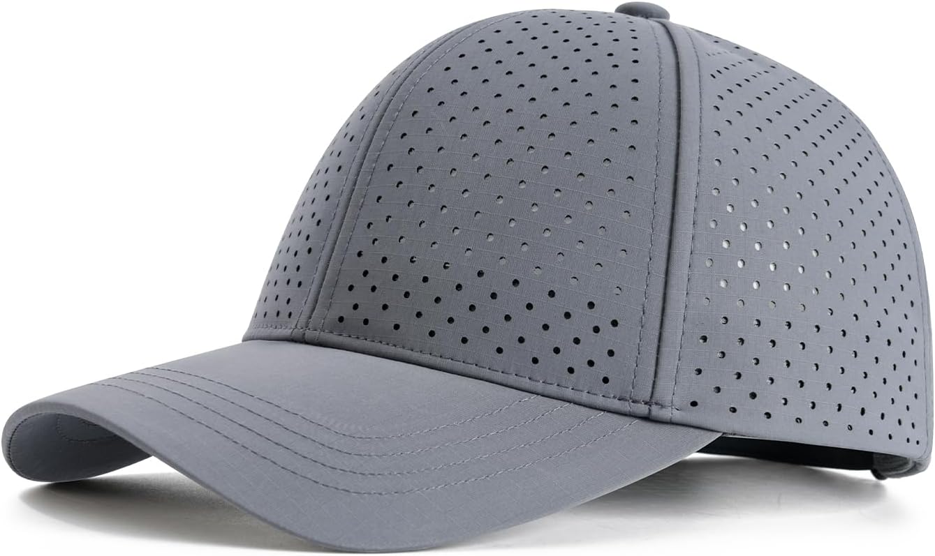 FEINION Men Laser Mesh Breathable Snapback Baseball Cap