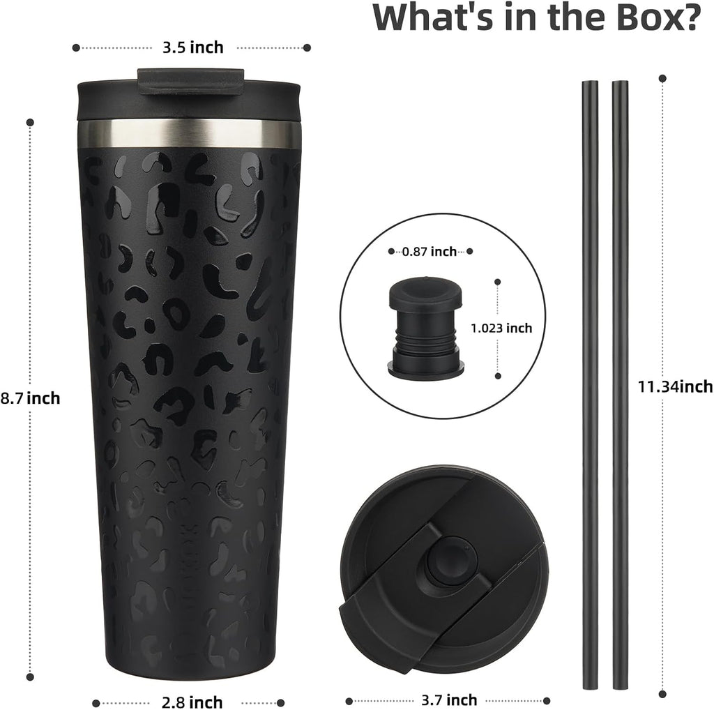 BJPKPK 26 oz Coffee Tumbler with Straw, Insulated Stainless Steel Cup