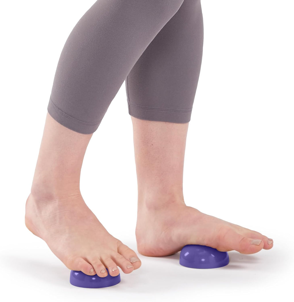 OPTP Half Balls (Pair) – Smooth Half Ball Set, Purple, 3 1/6"DIA x 1 1/2"H