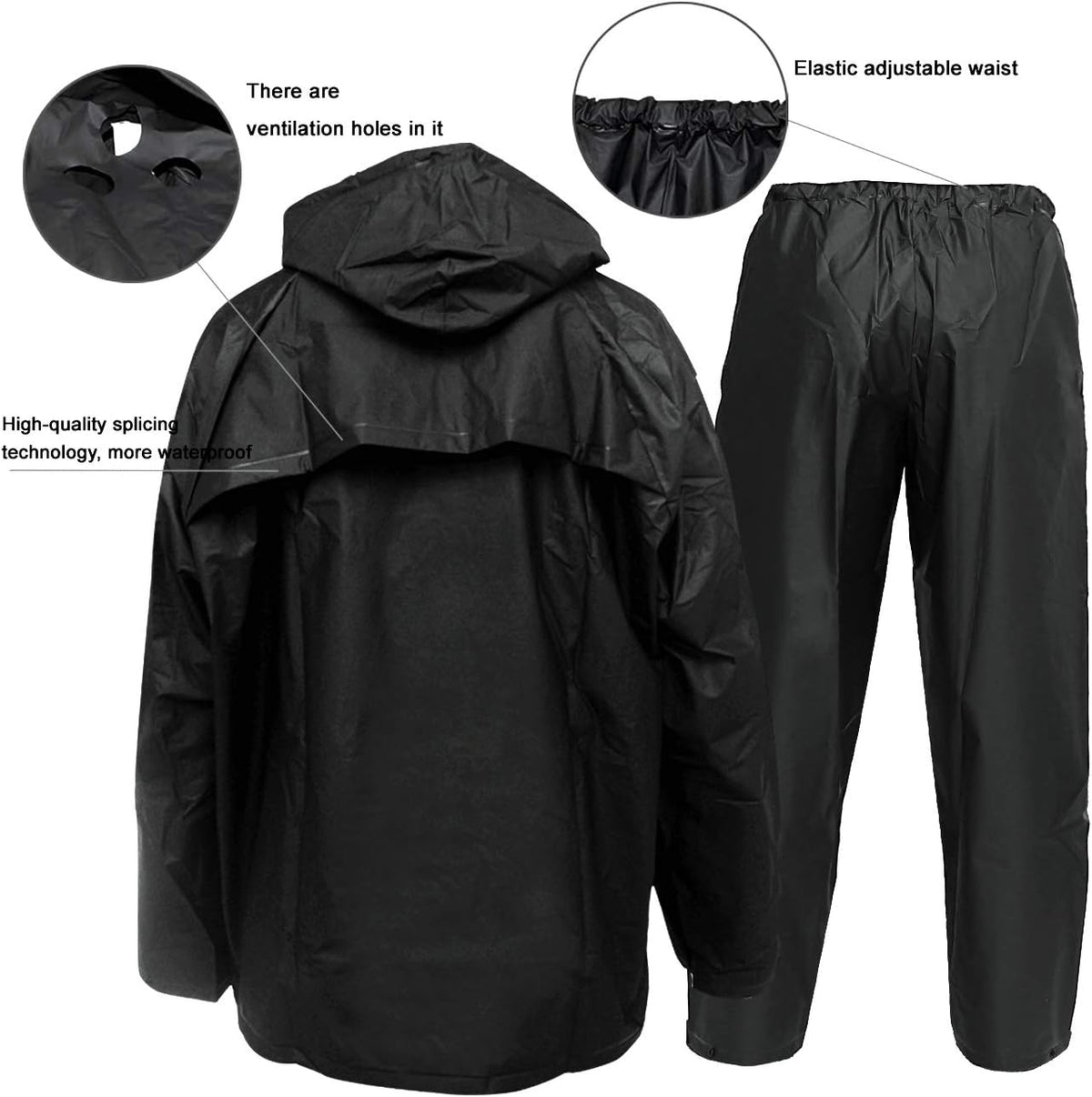Rain Suits for Men Ultra-Lite Waterproof Protective Rain coats Rain Gear Workwear Fits Men Women