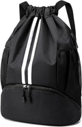Hoedia Sports Drawstring Backpack - Swim Gym Bag for Women and Men