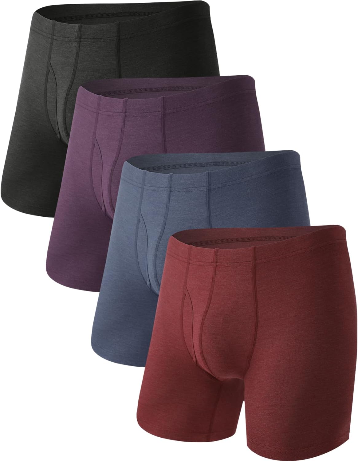 BAMBOO COOL Men's Cooling Underwear Ultra Soft Breathable Boxer Briefs Pack