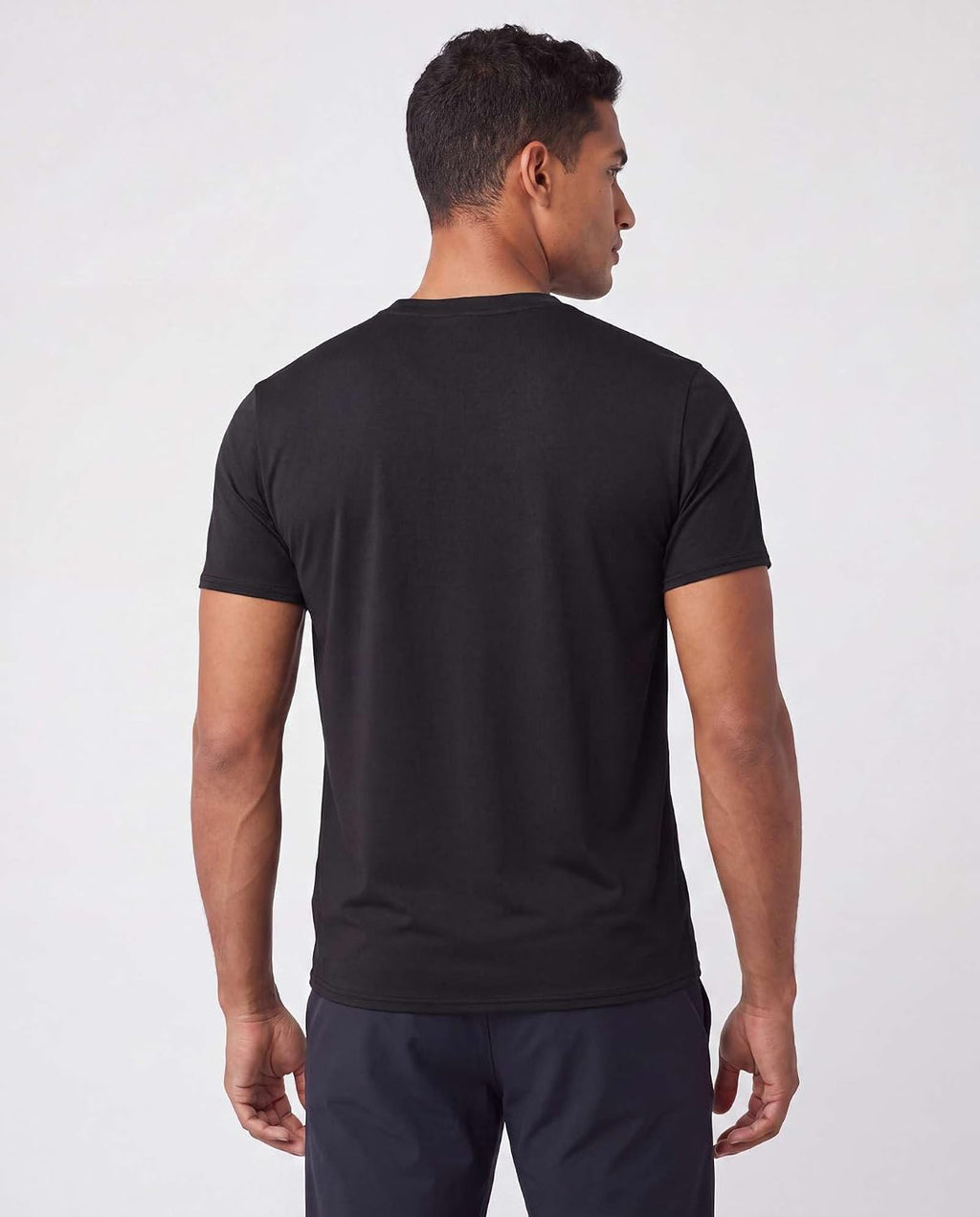 4 Pack Men's Dry Fit Short Sleeve Pocket T Shirts Workout Gym Athletic Tees