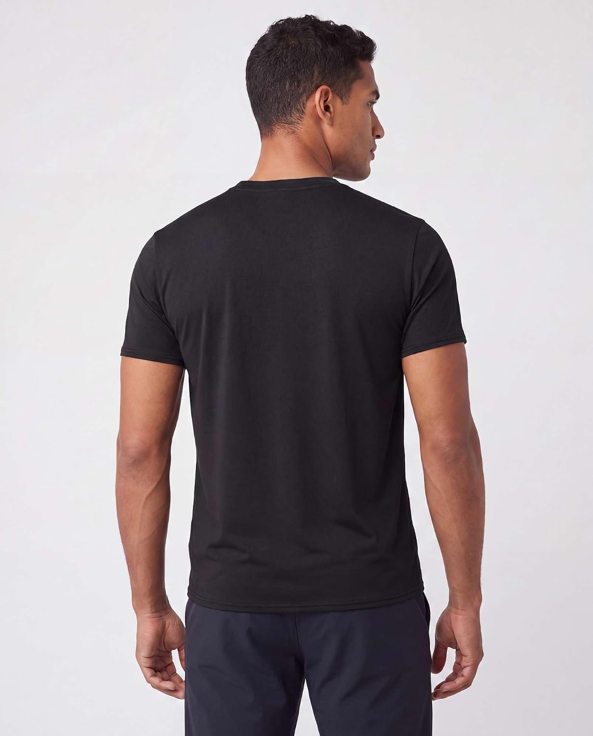 4 Pack Men's Dry Fit Short Sleeve Pocket T Shirts Workout Gym Athletic Tees