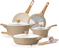 SENSARTE Ceramic Pots and Pans Set Nonstick, Kitchen Cookware Sets, 14-Piece Induction Cookware, Non-toxic Healthy Non Stick Cooking Set, with Frying Pans Set, PFAS PTFE PFOA PFOS Free