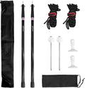 GEEWAY Tarp Poles for Camping, 10FT 2 Pcs Telescoping Black