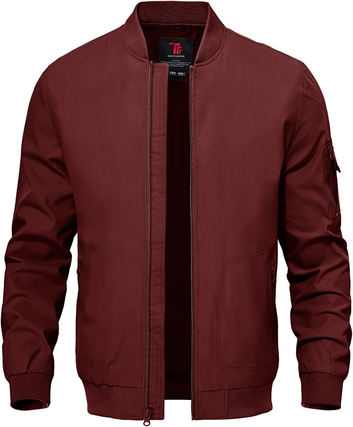 TBMPOY Men's Lightweight Jackets Casual Dress Golf Bomber Windbreaker Fall
