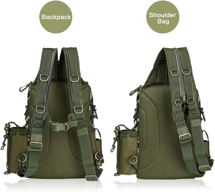BLISSWILL Outdoor Tackle Bag - Large Water-Resistant Fishing Backpack