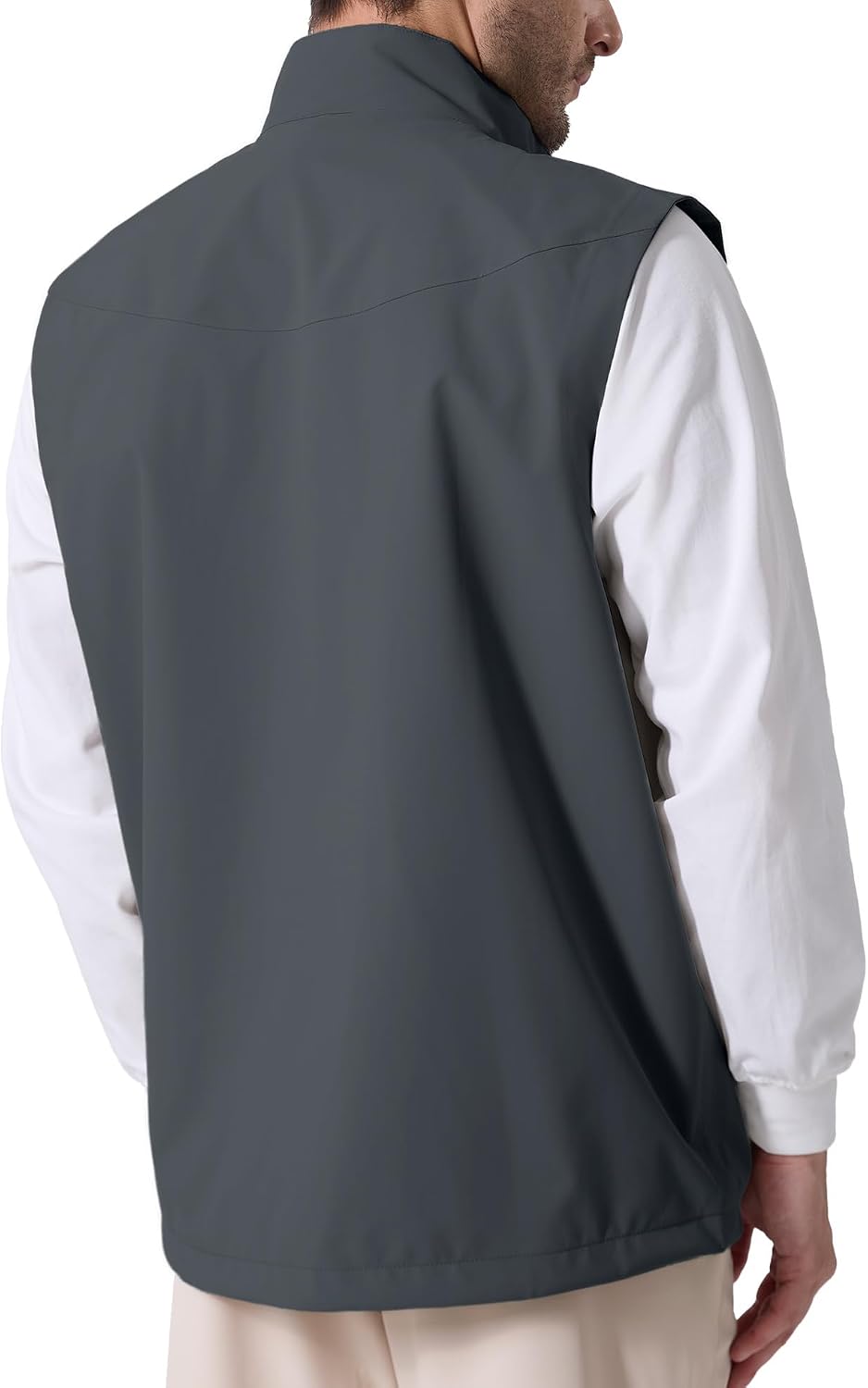 Susclude Men's Quick Dry Lightweight Softshell Vest Windproof Sleeveless Jacket for Fishing Work Golf Hiking Casual Travel