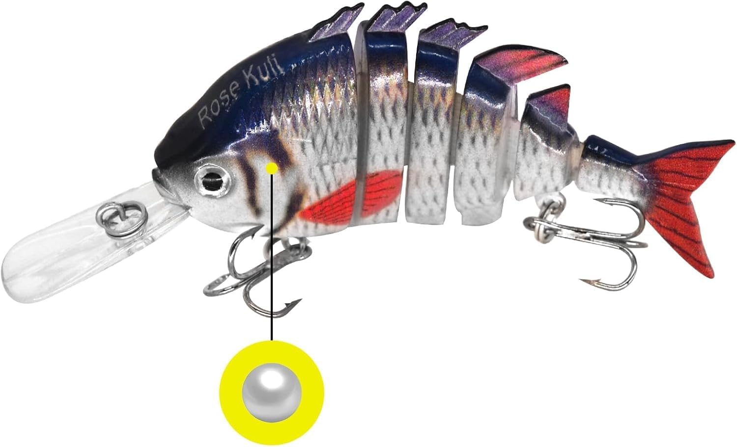 Fishing Lures for Bass Trout Topwater Multi Jointed Swimbaits