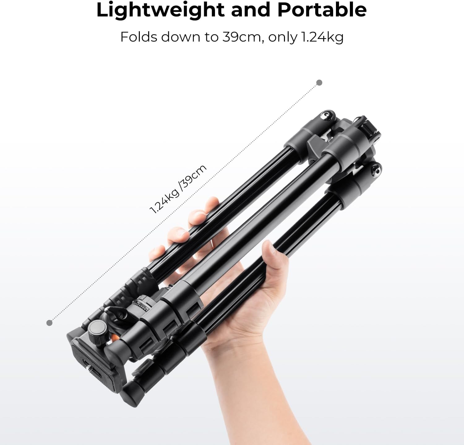 K&F Concept 64 inch/163cm Lightweight Aluminum Travel Camera Tripod