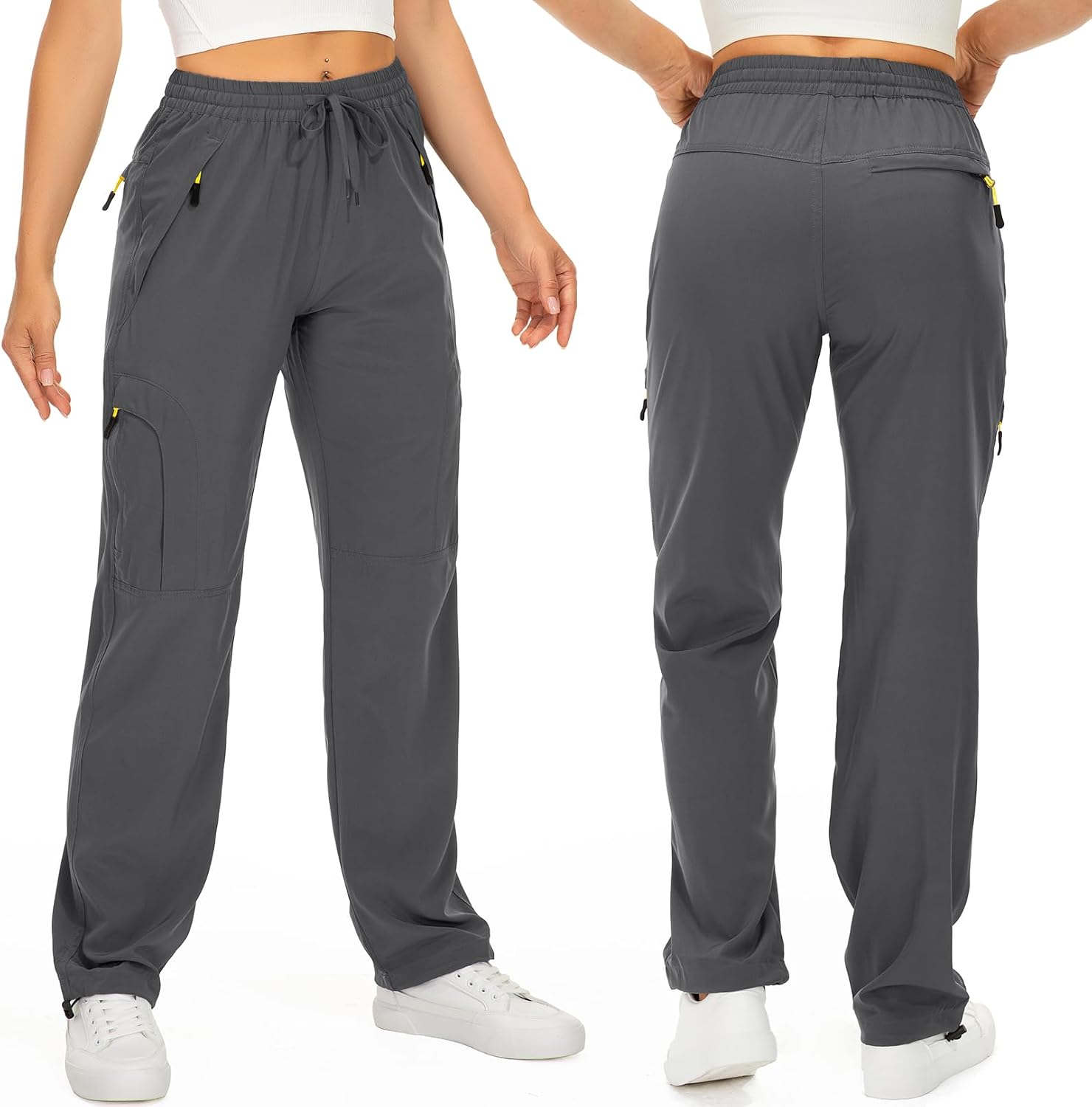 Toomett Women‘s Hiking Cargo Pants UPF 50 Quick Dry with Zipper Pockets