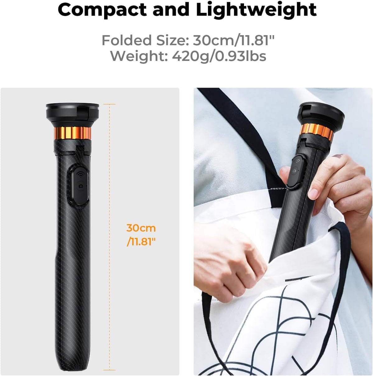 K&F CONCEPT 63'' Magnetic Selfie Stick Tripod
