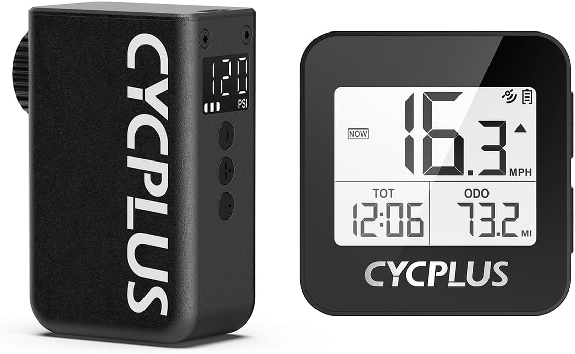 CYCPLUS Bike Pump AS2PRO + GPS Bike Computer G1