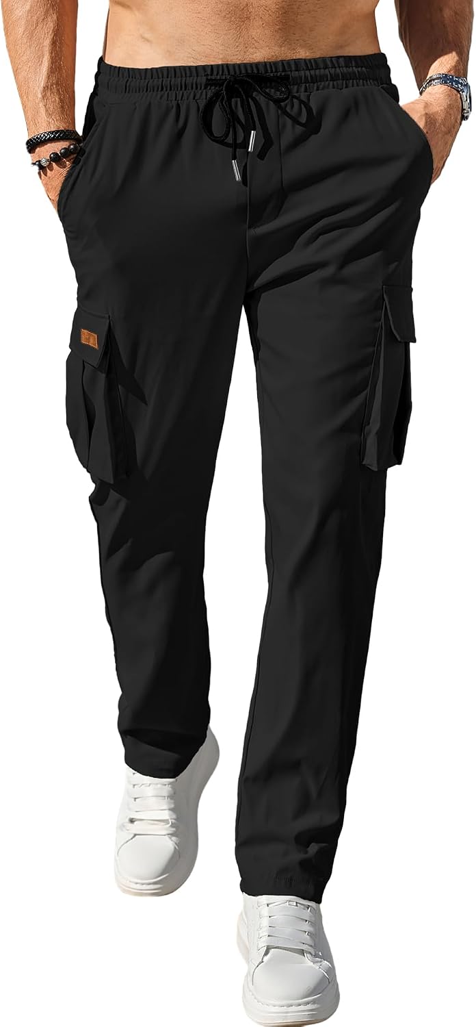 Comdecevis Men's Casual Cargo Pants Tactical Work Pants with Pockets