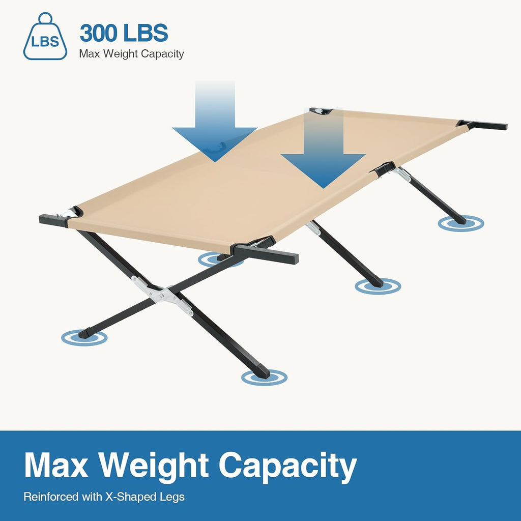 NEWBULIG Camping Cots for Adults, Foldable Bed, Sleeping Cot