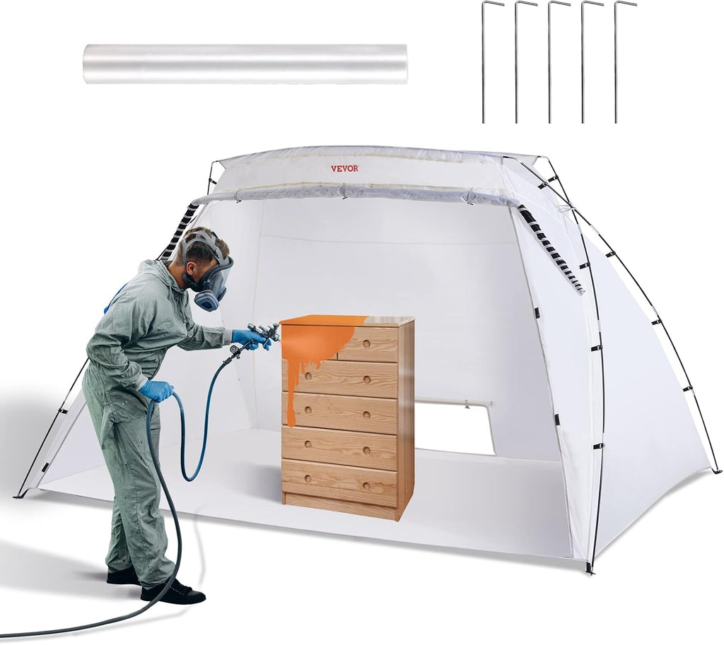 VEVOR Portable Paint Booth 10 x 7 x 6 ft Extra Large Spray Paint Tent Kit