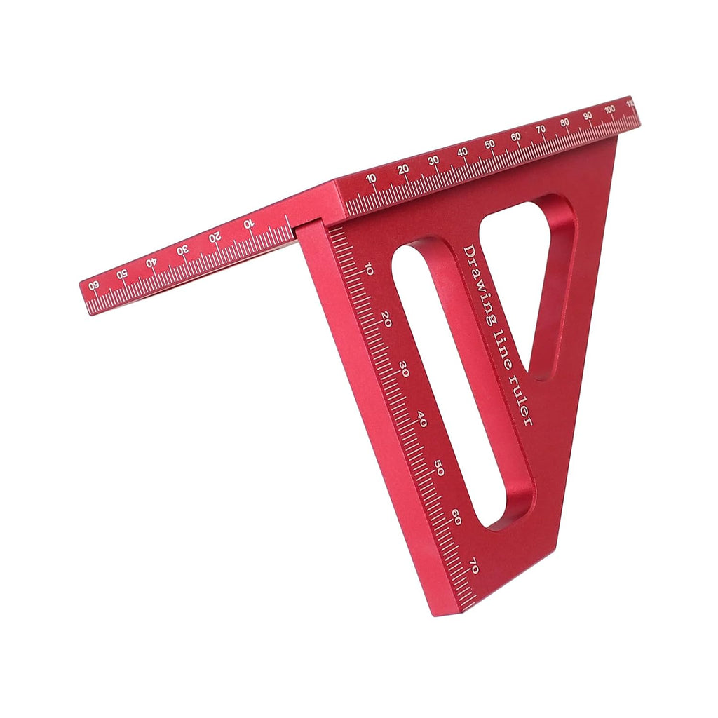 3D Multi-Angle Measuring Ruler,45/90 Degree Aluminum Alloy Woodworking Square Protractor,Drawing Line Ruler, Miter Triangle Ruler High Precision Layout Measuring Tool for Engineer Carpenter,R