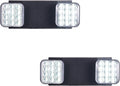 TANLUX LED Emergency Lights with Battery Backup, Two Head Adjustable Commercial Emergency Lights, UL Listed, AC 120/277V, Hardwired Emergency Exit Light Fixtures for Business - 2 Pack(Black)