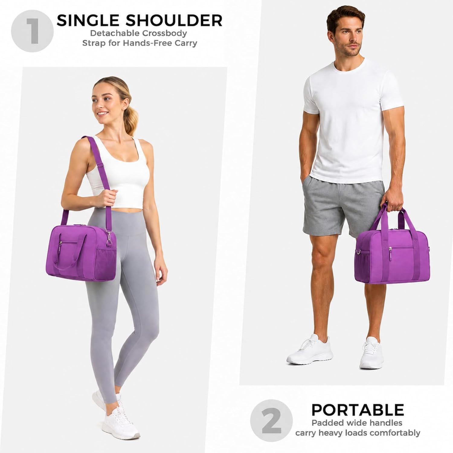 Searock 14-Inch Small Gym Bag for Men & Women, Mini Duffle Bag for Travel