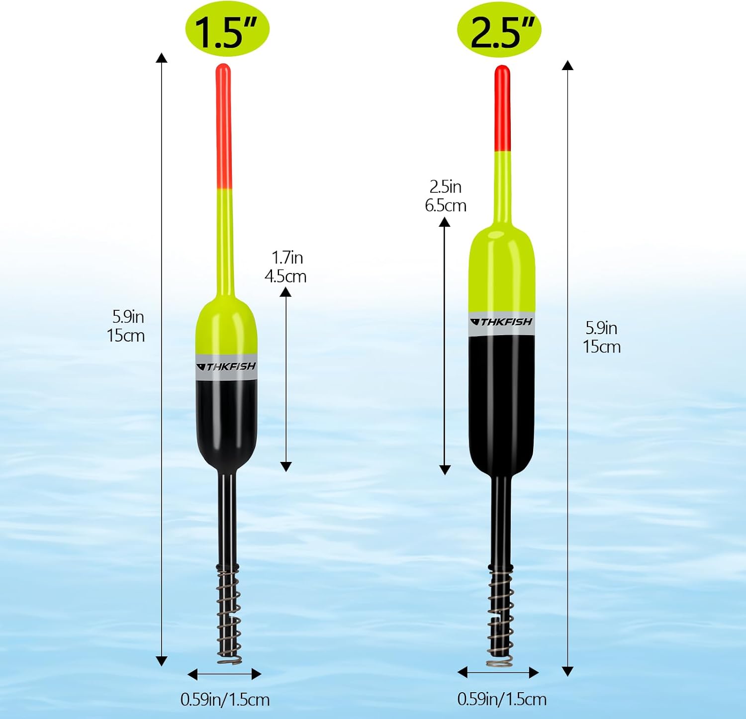 THKFISH Balsa Fishing Bobbers and Fishing Floats for Crappie