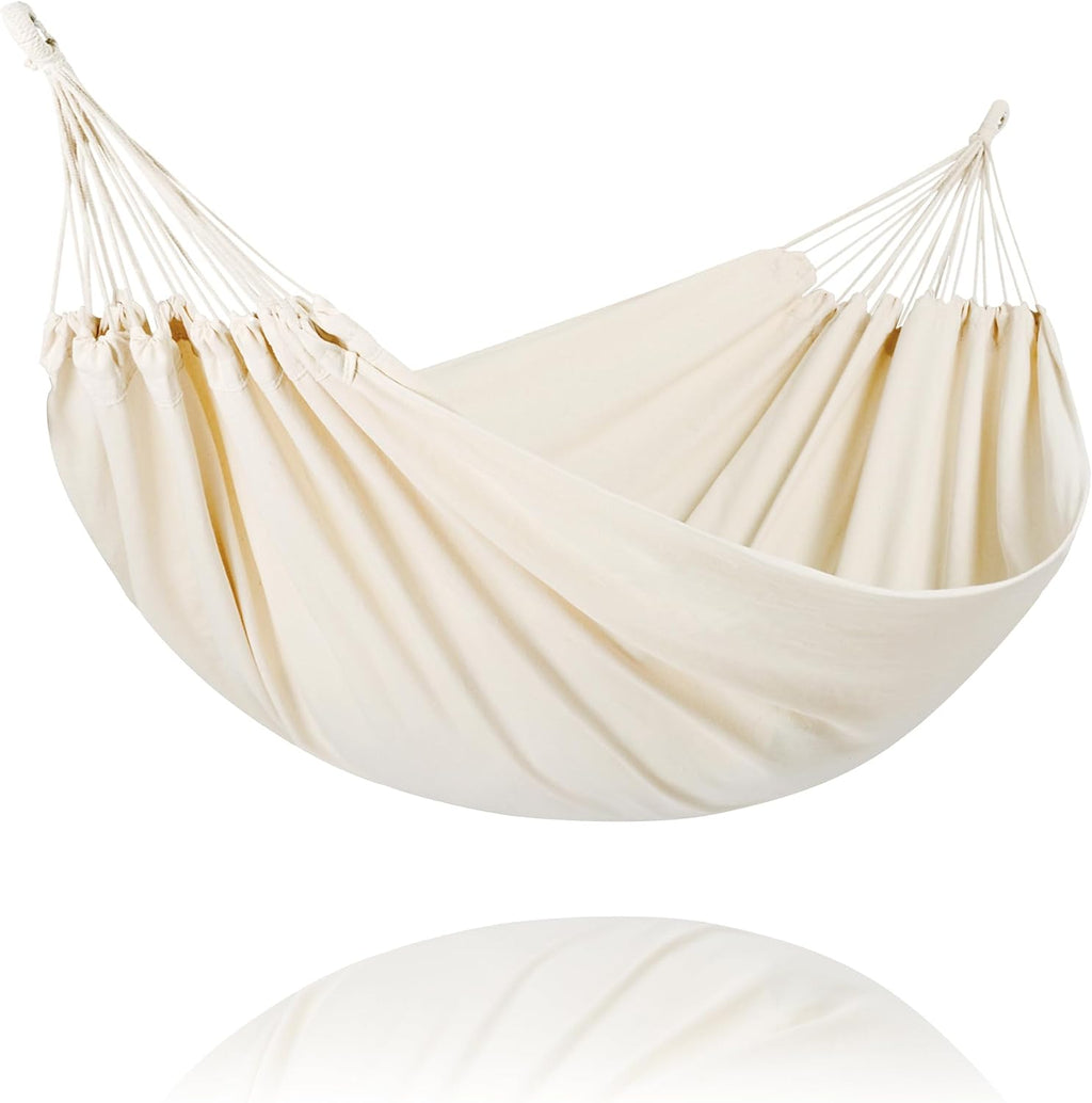 SUNCREAT Long Replacement Hammock Two Person for Stand, Blue White Stripes