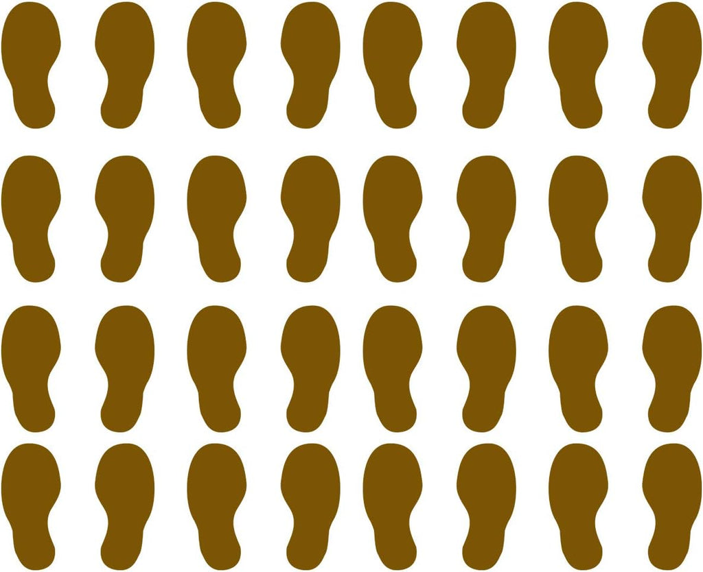 VWAQ Shoe Print Footprint Vinyl Decals - Peel and Stick Floor or Wall Stickers - 32 PCS (Green)