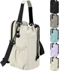 Water Bottle Holder with Strap, 32/40oz Insulation Water Bottle Carrier Bag with Phone Pocket, Water Bottle Sling Bag Crossbody Water Bottle Holder for Hiking Walking
