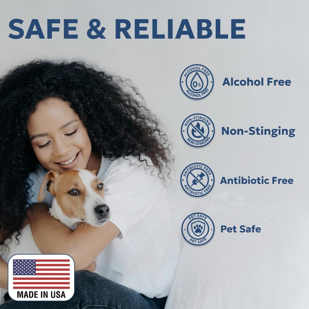 Forticept Maxi-Wash Hot Spot Cleansing Spray Treatment, Wound Care & Itch Relief Spray for Dogs and Cats. Relives Scratching, Rashes, Sores, Itchy Skin and Paw Licking 8 oz