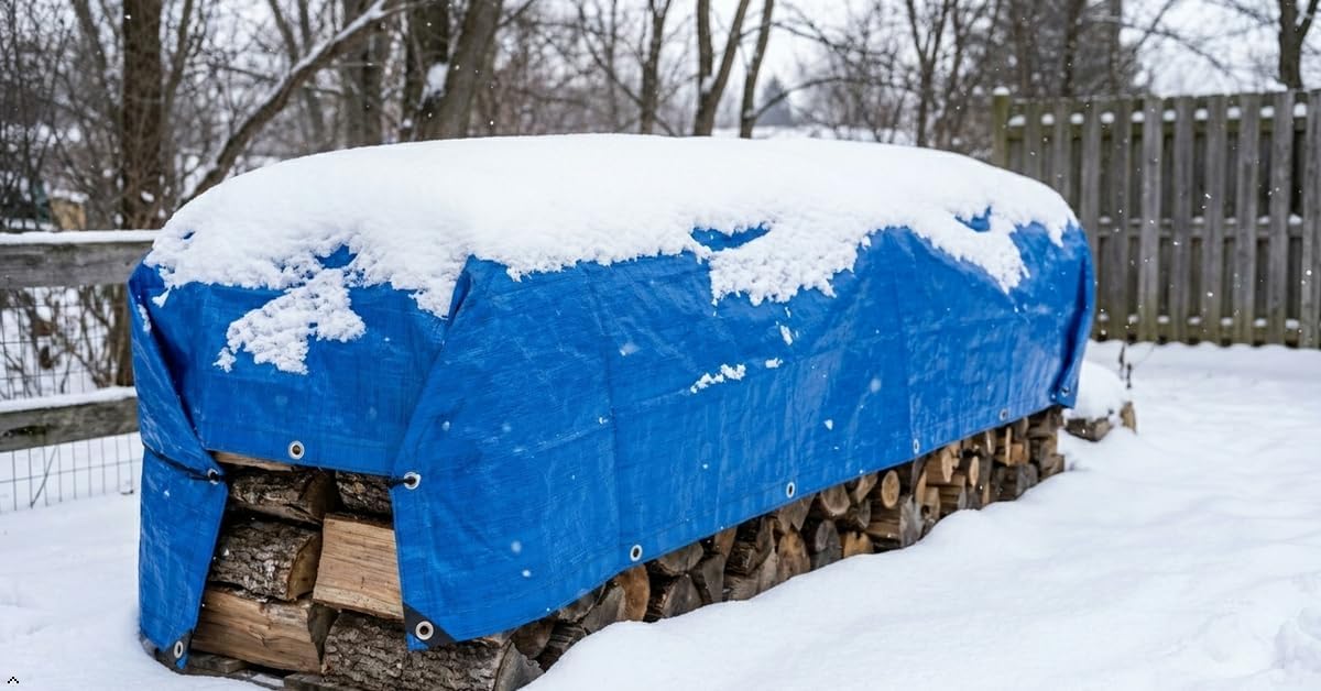 2.5 Mil Waterproof Tarp 6x8 Ft (5 Pack) | All-Weather Light Duty Upgraded 2.0 | Camping DIY Home Cover