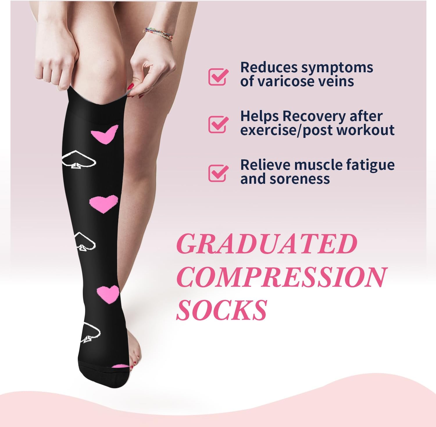 Sooverki Compression Socks for Women & Men 6 Pairs is Best Supportive Knee High Stockings for Circulation, Travel, Nurses