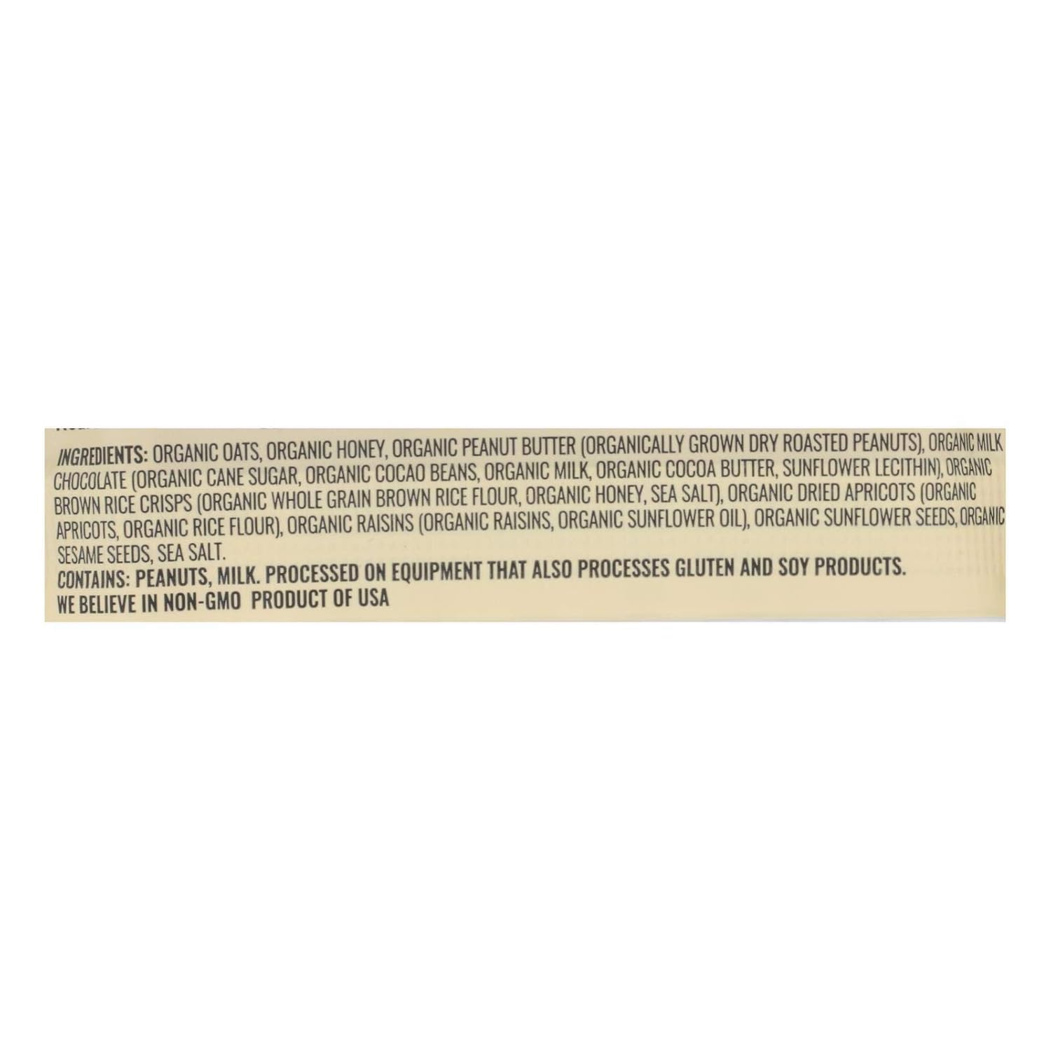 Kate's Real Food Organic Energy Bars Peanut Butter Hemp Flax (2.2 oz, 6 ct)