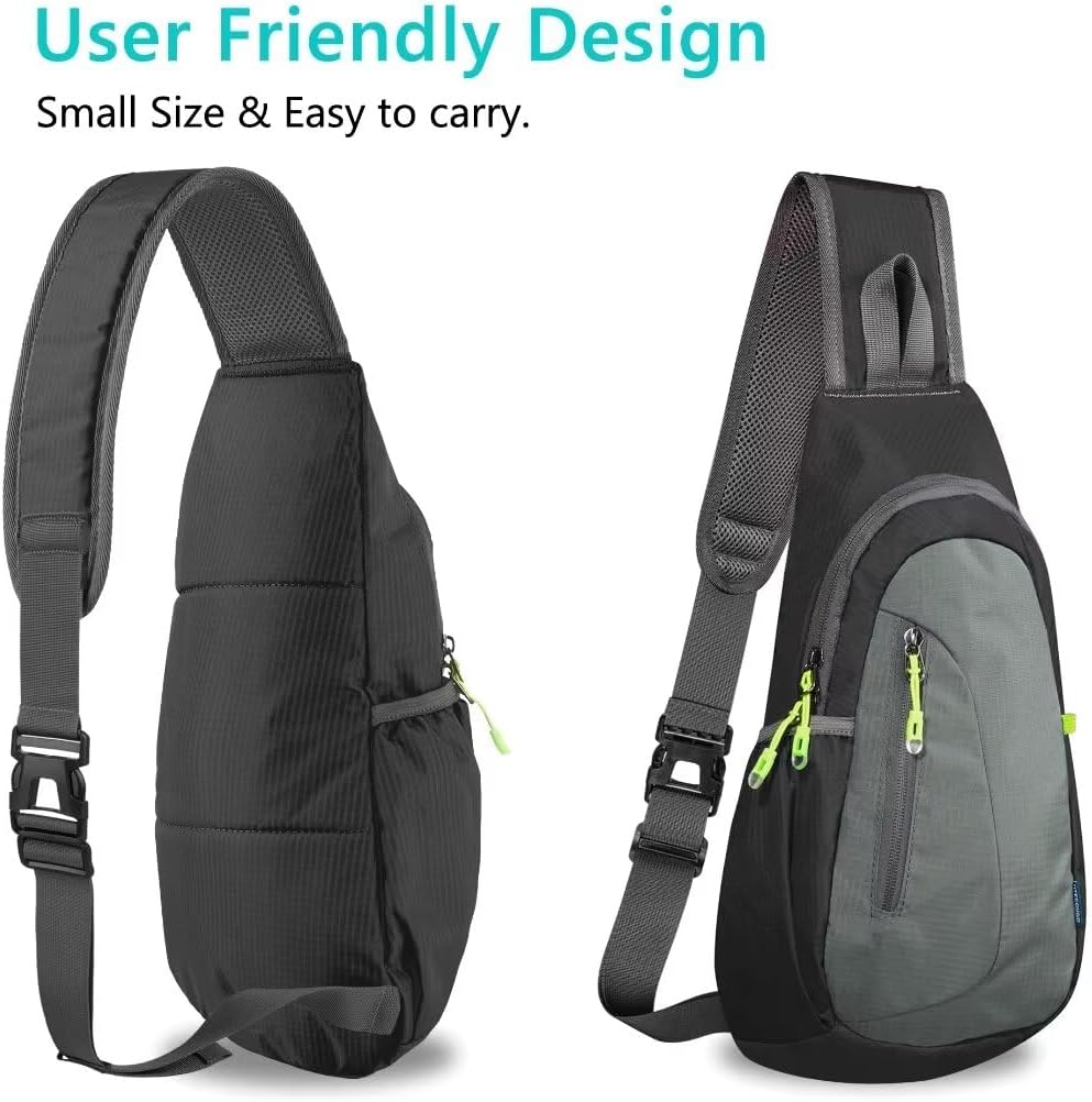 TITECOUGO Small Sling Bag, Lightweight Crossbody Backpack for Men Women, Shoulder Bag for Sports and Outdoor