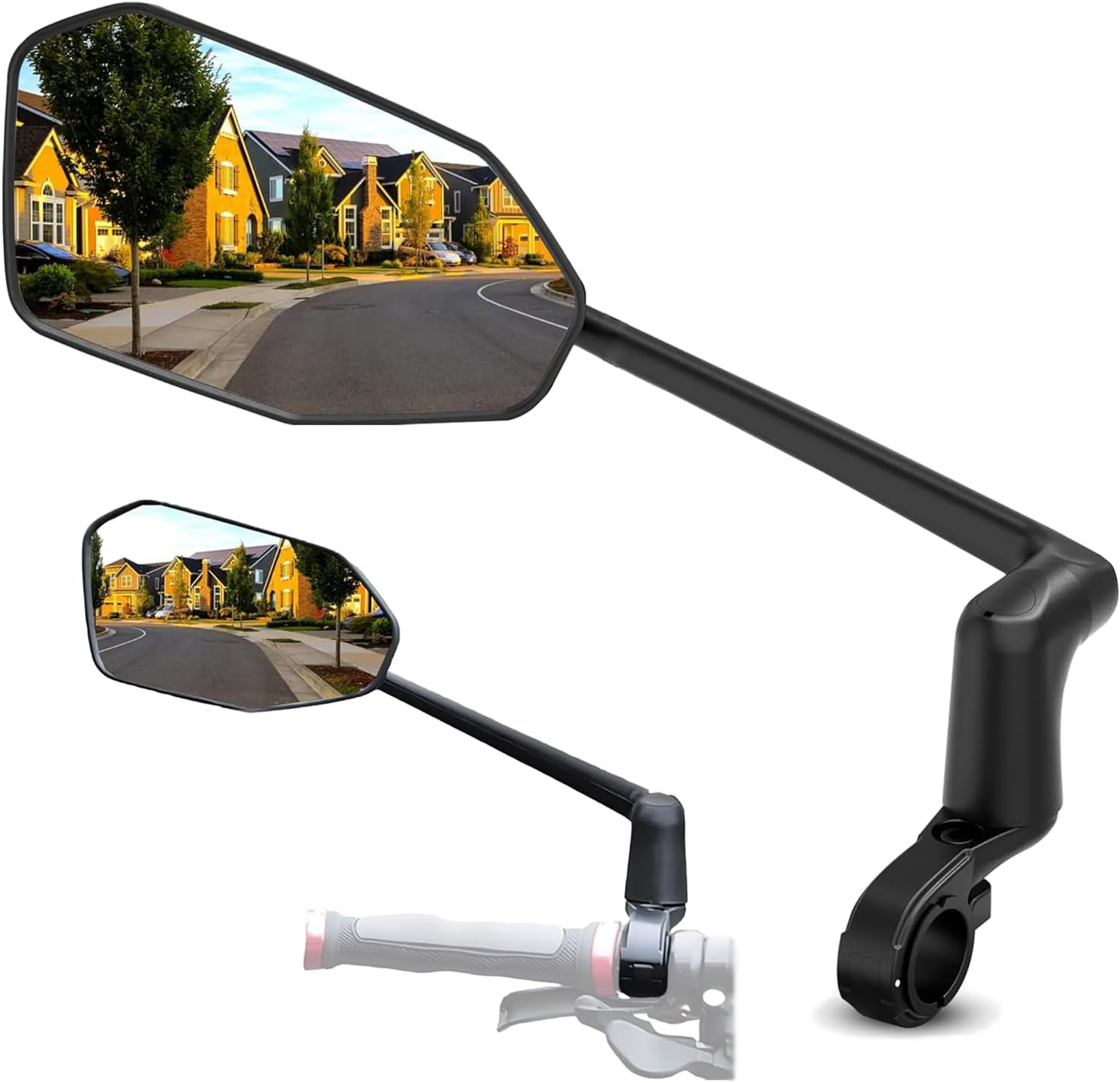Xnito Handlebar Bike Mirror 1-Pcs, Large HD Field Of Vision, Aluminum Alloy Bike Mirror Handlebar Mount, Adjustable and Rotatable, Anti-shake Bicycle Rear View Mirror, Ebike accessories (Right)