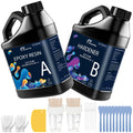 Honcaring Epoxy Resin 1 Gal Kit, Hard Type Epoxy Resin Kit, Less Bubble & Low Odor Resin Epoxy for Casting, Jewelry Making, Art Resin, Easy Mix Ratio 1:1 (0.5 Gallon×2)