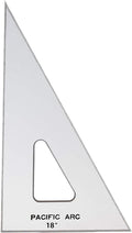 Pacific Arc Drafting Triangle, 18-inch, 30/60/90 Degrees, w/Inking Edge, Topaz