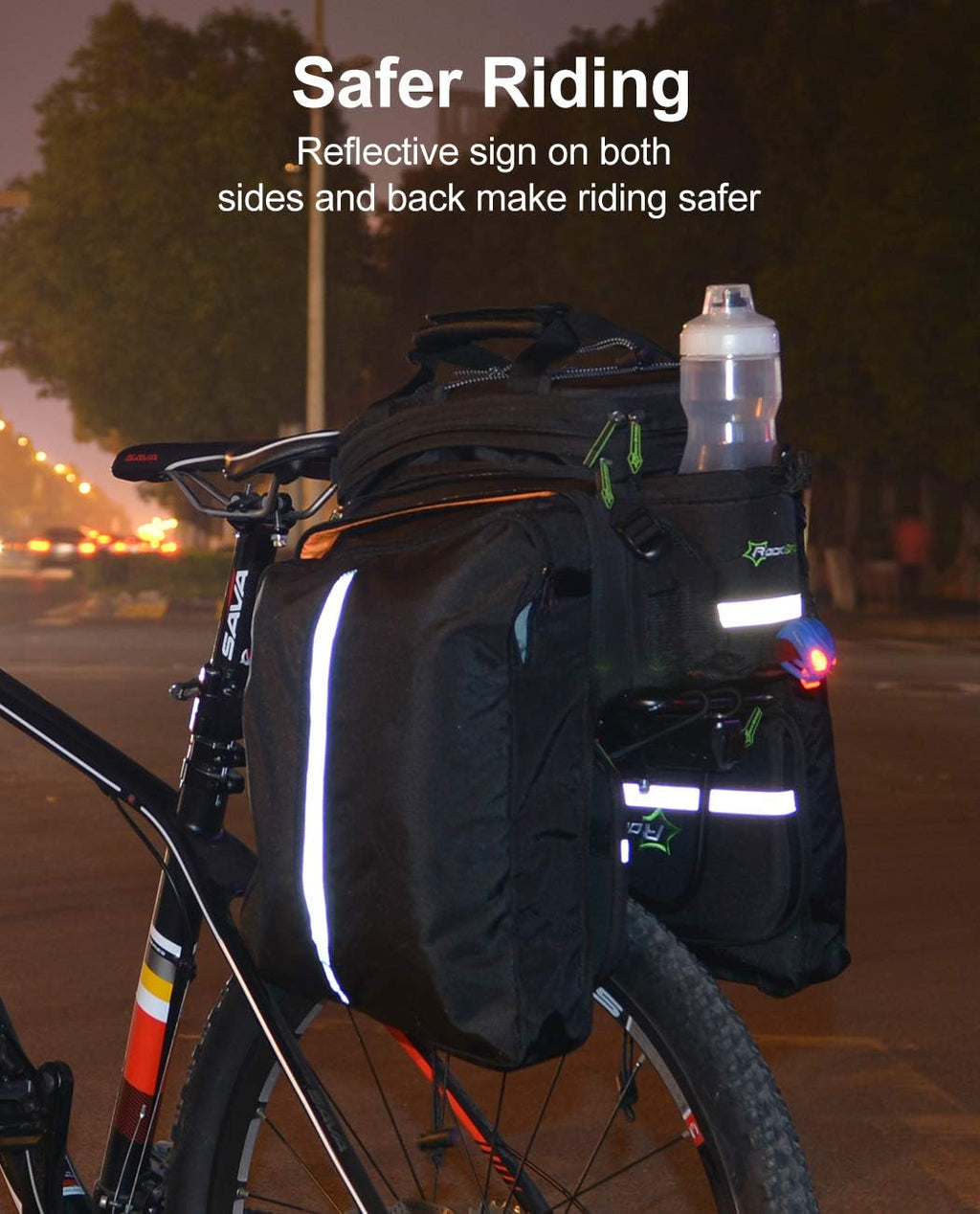 ROCKBROS Bike Trunk Bag 17L-45L Rear Rack Bags for Bicycles Waterproof