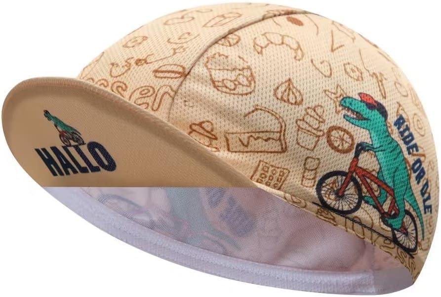 Funny Cycling Cap - Polyester Cartoon Cycling Hat-Under Helmet - Cycling Helmet Liner Breathable&Sweat Uptake