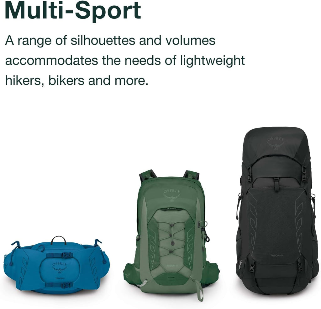 Osprey Talon 11L Men's Lightweight Hiking Backpack, Green OS