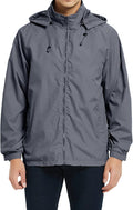 Mens Lightweight Windbreaker Jacket Waterproof Rain Jacket with Hood Soft Shell Jacket