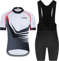 Men's Cycling Jersey Sets Road Bike Jersey Bibs + Shorts with 20D Gel Pad MTB Riding Clothing Kit