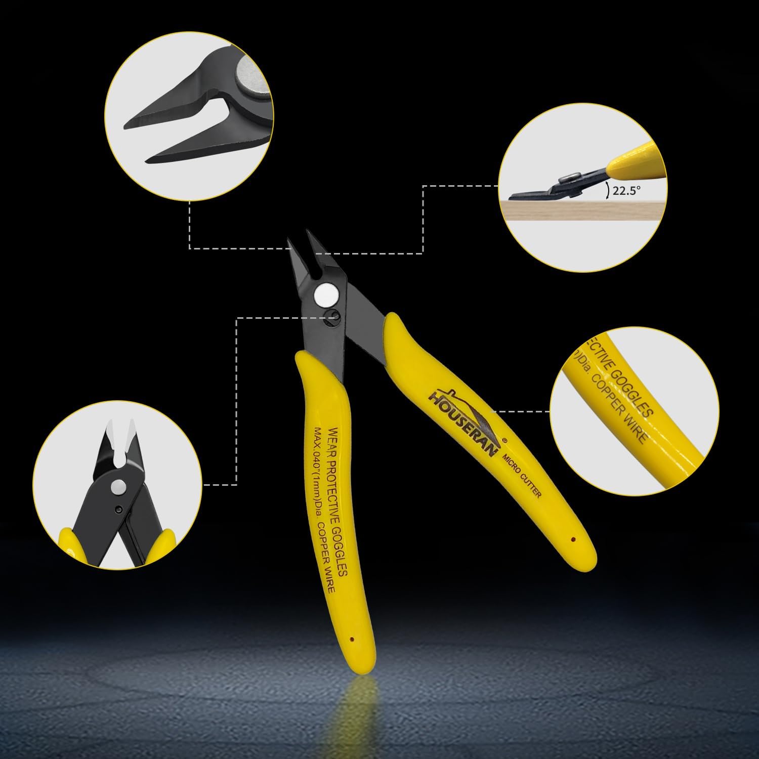Flush Cutters 10 Pack, 5 Inch Micro Flush Cut Pliers