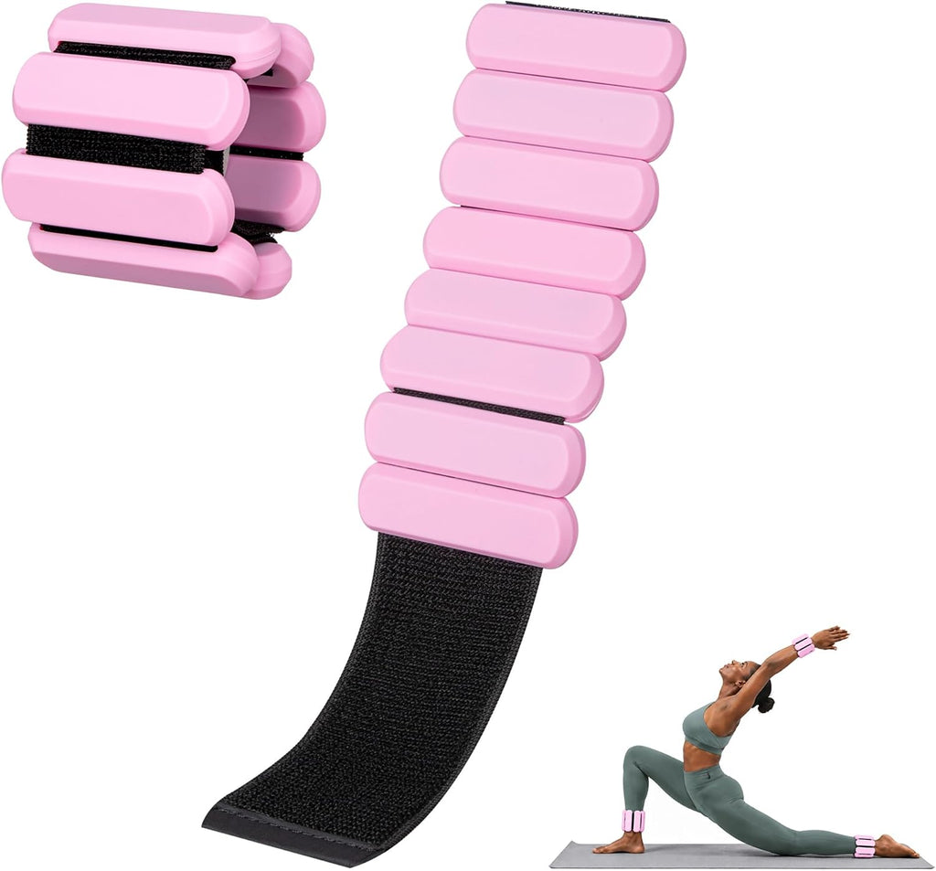 Adjustable Ankle Weights,Wrist Weights for Women & Men,Set of 2 (1Lb Each),Perfect for Walking,Running,Yoga,Pilates,Gym,Strength Training. Weighted wristbands are designed for home gym workouts