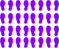VWAQ Shoe Print Footprint Vinyl Decals - Peel and Stick Floor or Wall Stickers - 32 PCS (Purple)
