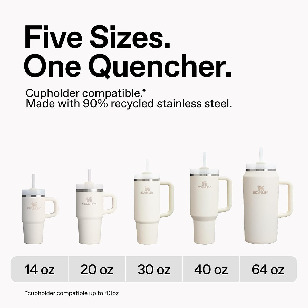STANLEY Quencher H2.0 Flow State Tumbler, 30 oz, Blue Sky