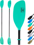 OCEANBROAD Kayak Paddle 86in/218cm, 90.5in/230cm Alloy Shaft 2-Piece Floatable Kayak Oar for Kayaking Canoeing Boating