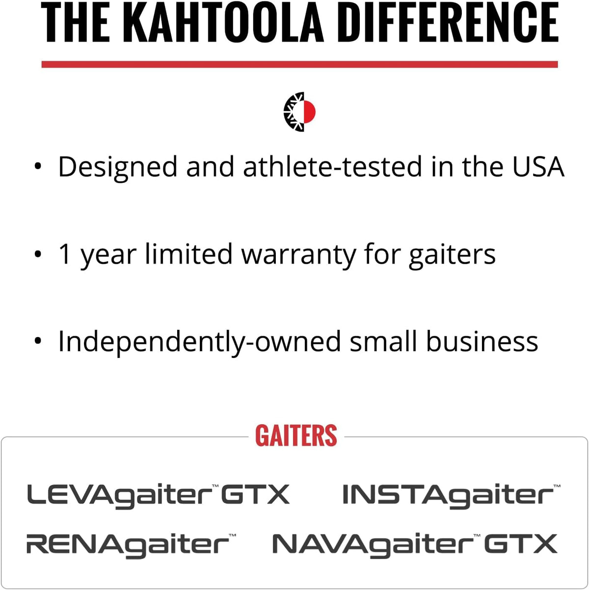 Kahtoola LEVAgaiter Tall GTX Waterproof Gore-TEX Off-Tail Hiking Gaiters