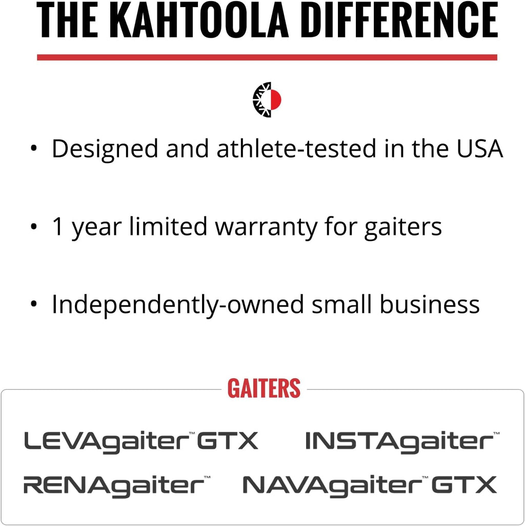 Kahtoola RENAgaiter Low Gaiters for Hiking, Trail Running & Mud