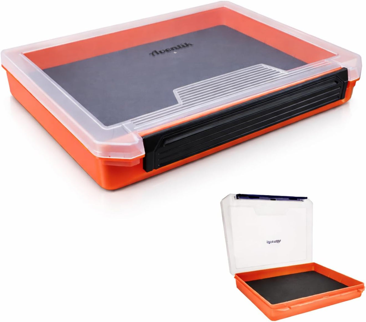 Aventik Fishing Tackle Box Slit Foam Case Jig Box Head Hooks Spinners Spoons Storage Tackle Tray (Orange-3501lure box)